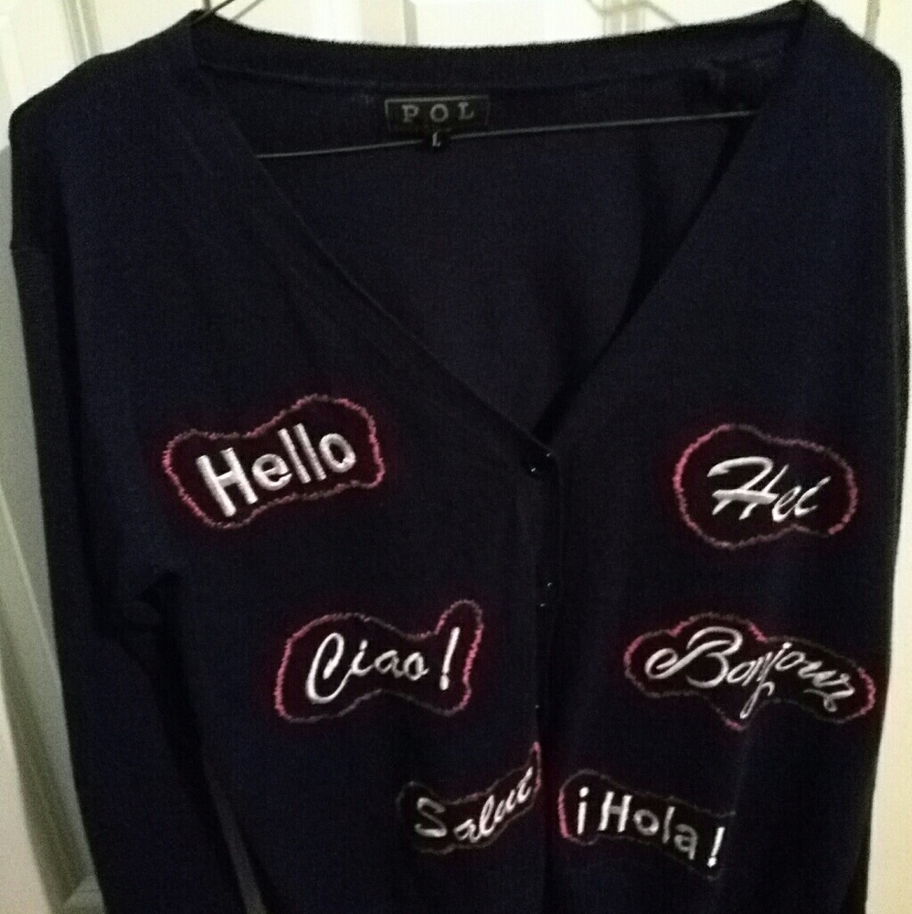 Modcloth Large Blue Cardigan